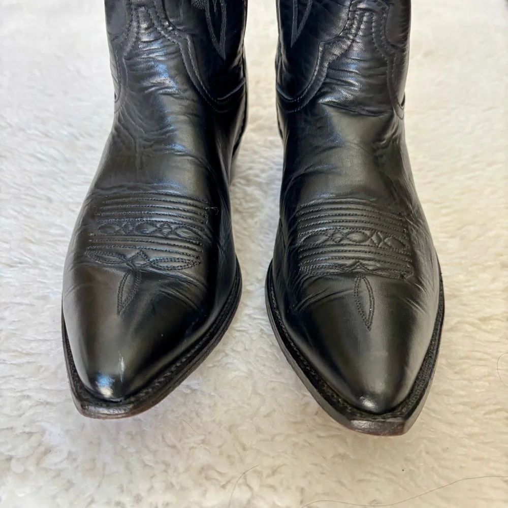 Code West Black Leather Women’s Western Cowboy Boots size 9.5